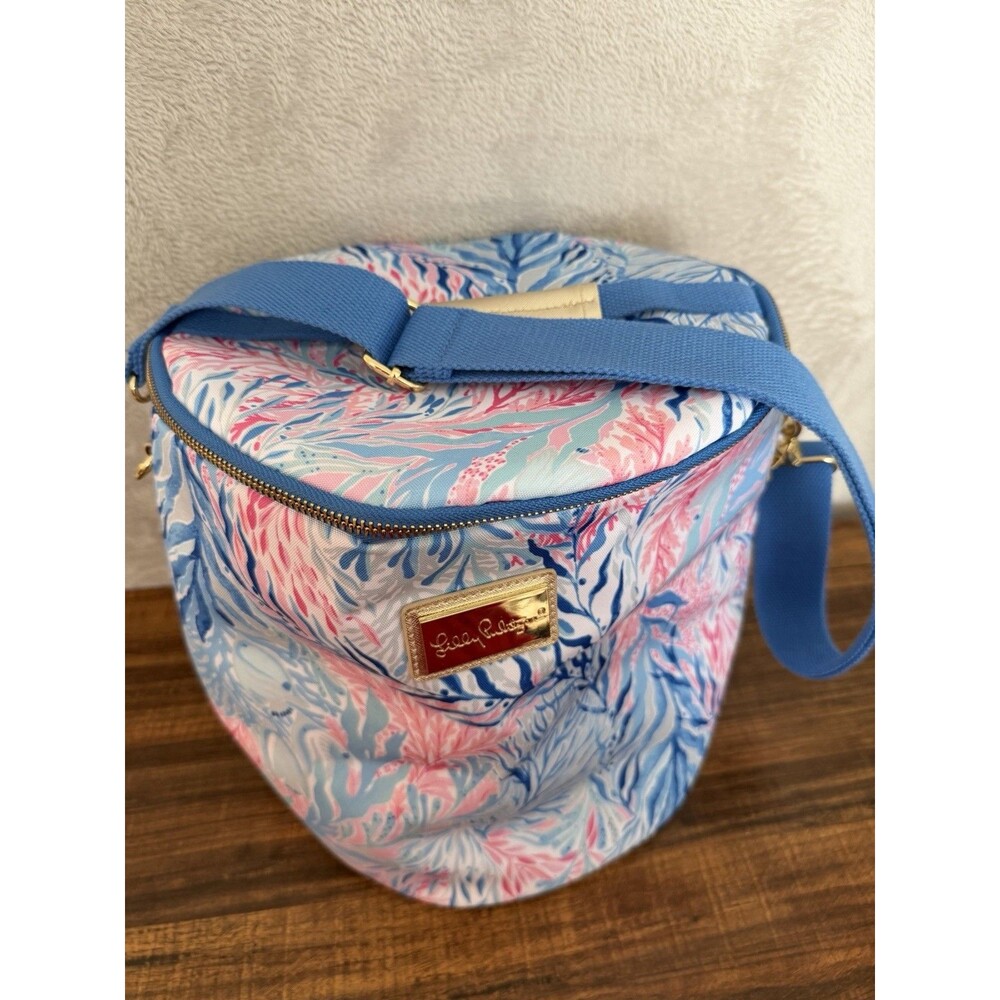 Lilly Pulitzer Insulated Cooler Beach Wine Tote Bag Adjustable Strap/Handle - Picture 3 of 9